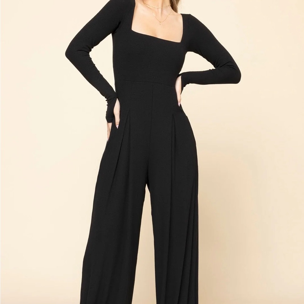 POPFLEX Black Long Sleeve Jumpsuit